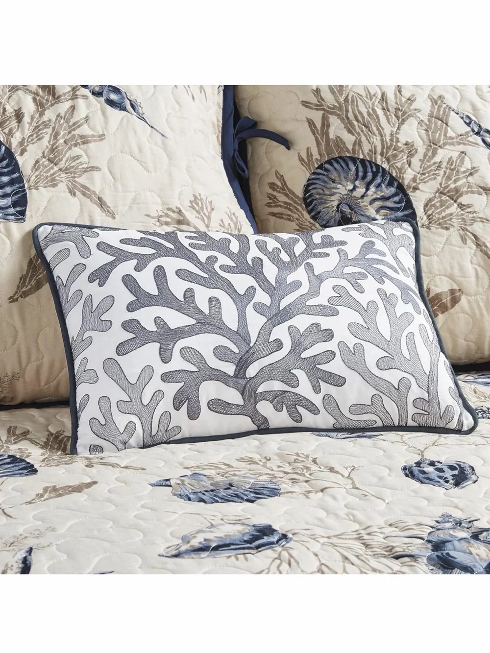 Madison Park Bayside Seashell🐚Blue 6 Piece Day Bed🛏️Cover Set